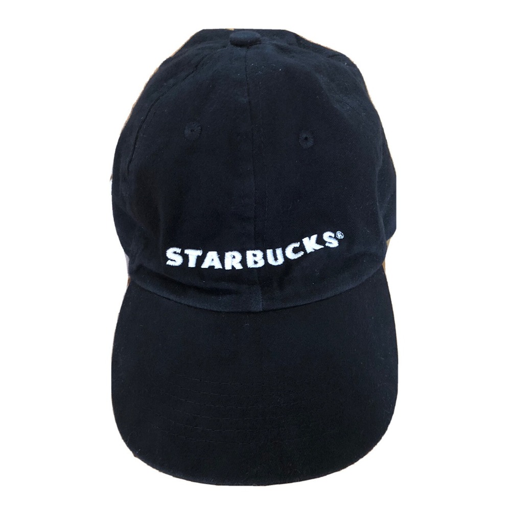 Vintage Starbucks Coffee Company Employee Hat Ballcap Strapback Black